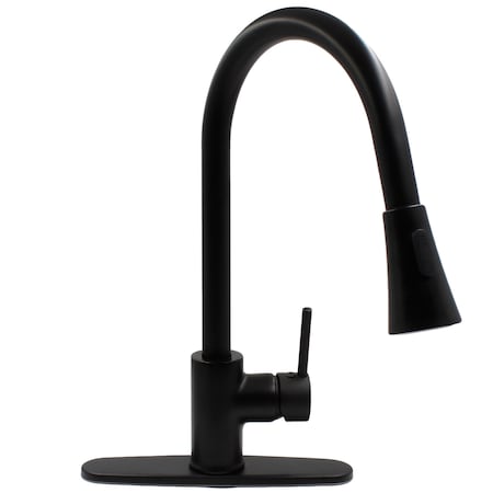 Novatto Dual Action Single Lever Pull-down Kitchen Faucet in Matte Black NKF-H14MB-D